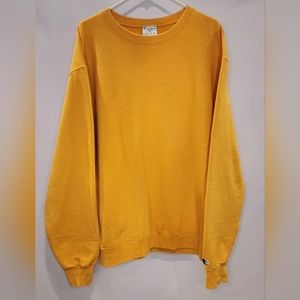 CHAMPION Eco Authentic  Yellow Crewneck Sweatshirt  Men Size XL